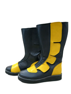 Knee-high unisex wrestling footwear with flat athletic sole